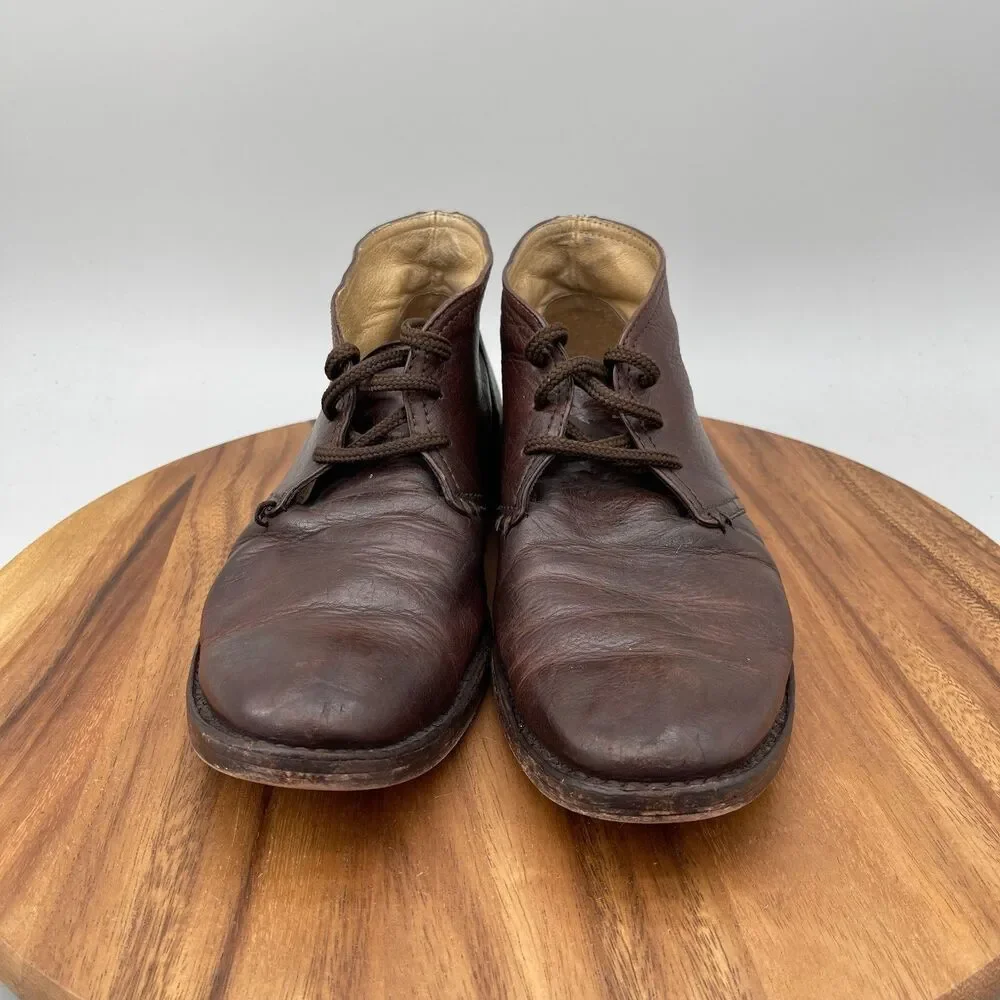 Frye Oliver Boots Mens Size 10.5 D Brown Leather Chukka Ankle Casual Preppy